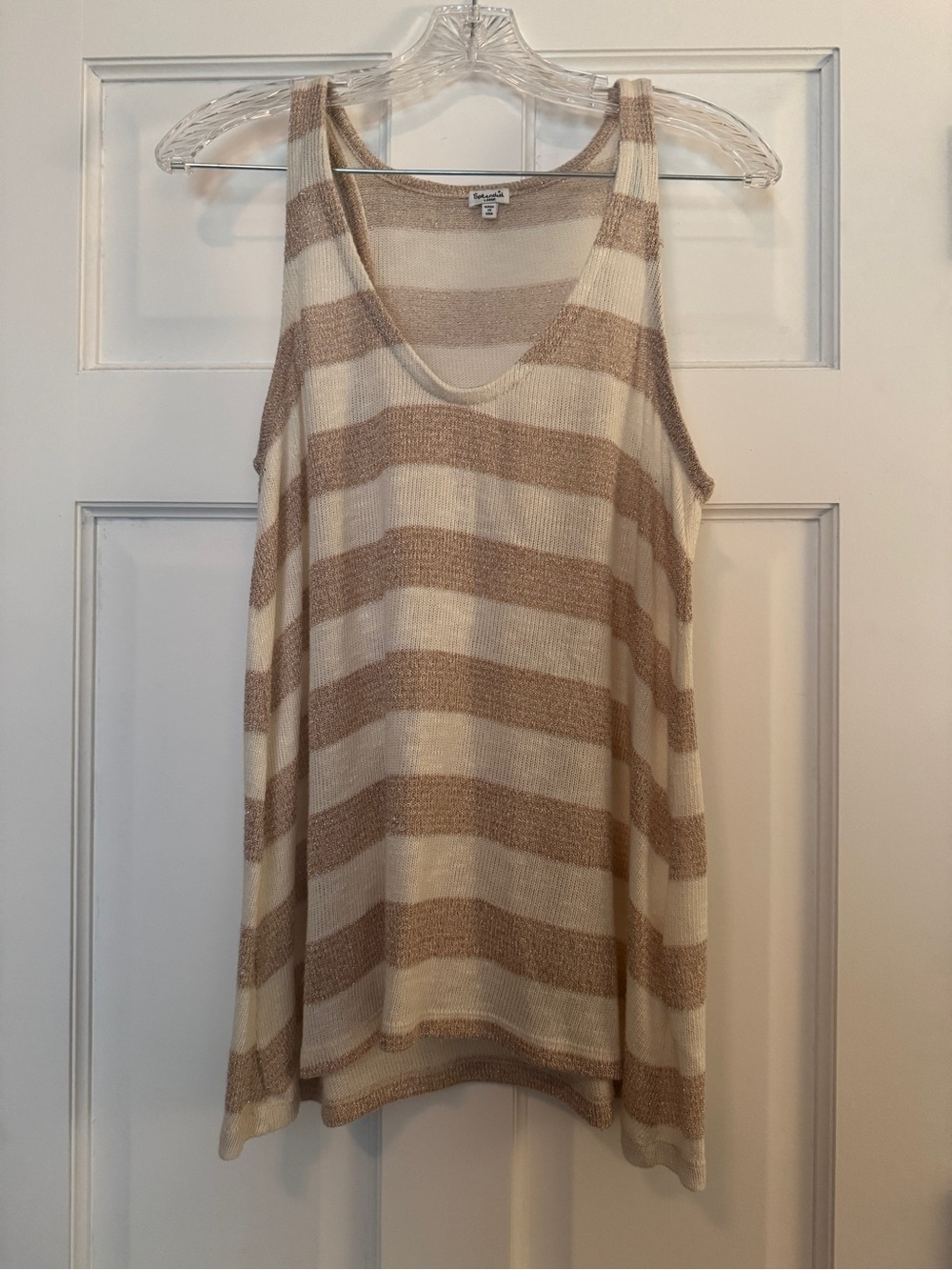 Splendid Gold Striped Knit Tank